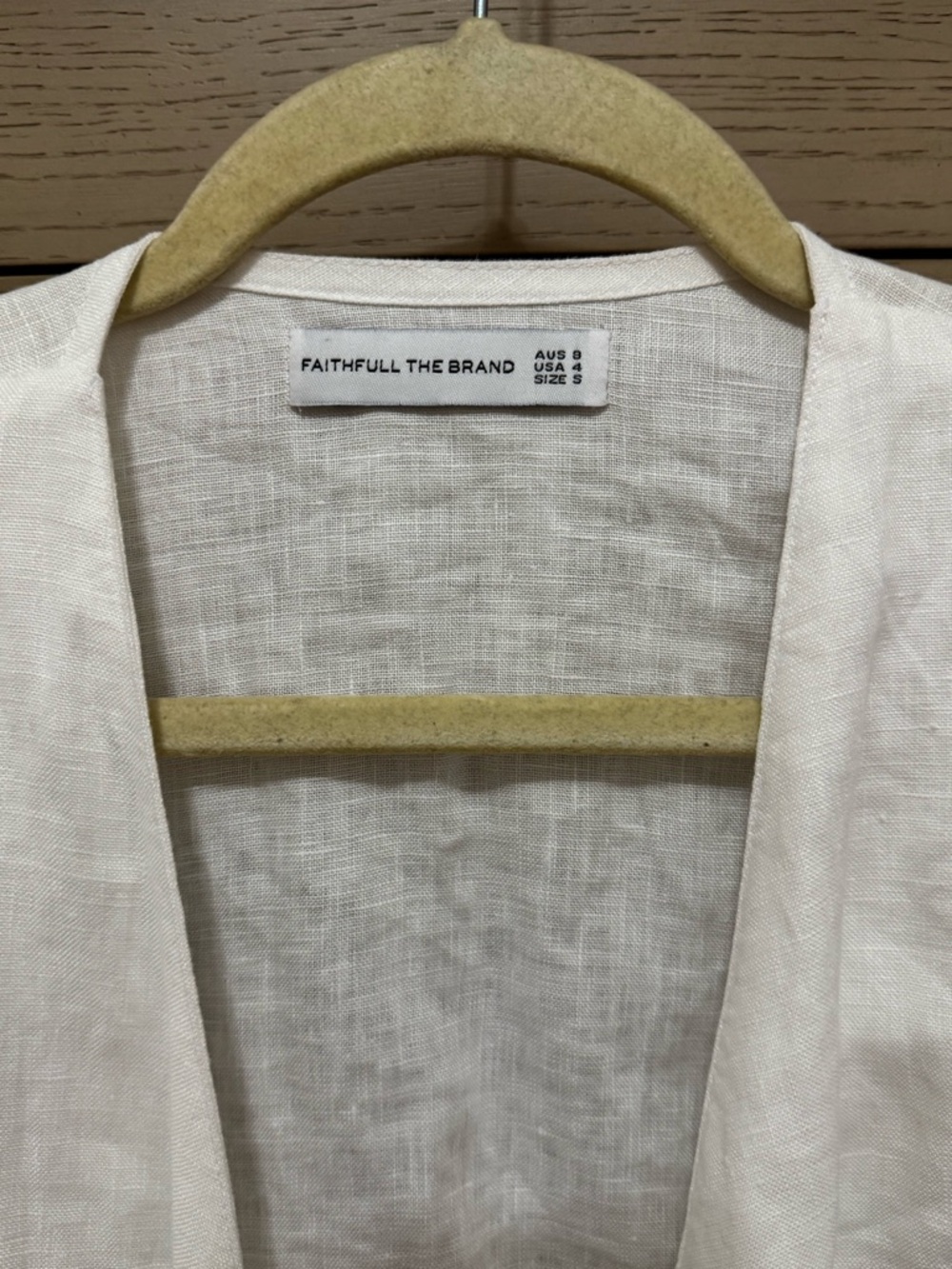 REVOLVE | Faithfull the Brand | Jamais Wrap Top white linen - Picture 10 of 14